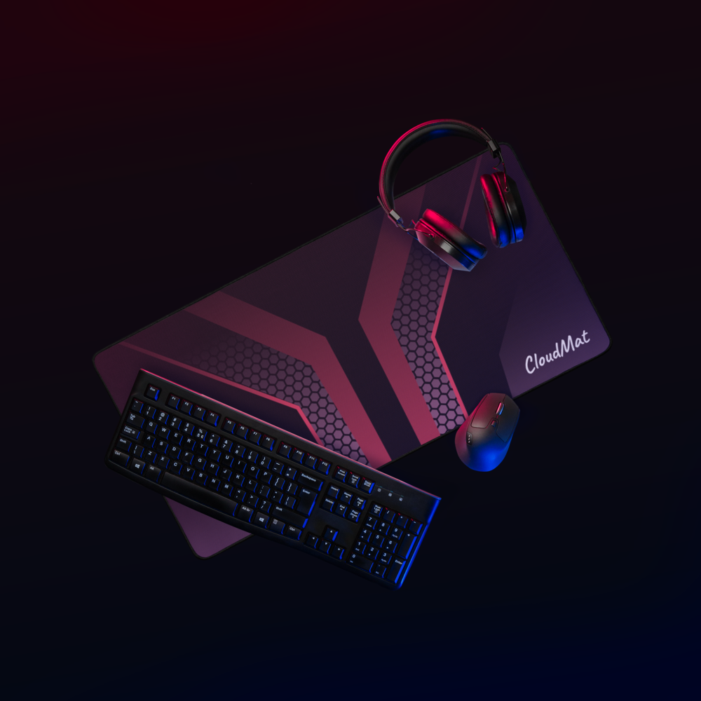 Cloudmat Crimson Core Deskmat